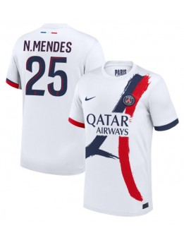 Paris Saint-Germain Nuno Mendes #25 Replika Borta Kläder 2024-25 Kortärmad